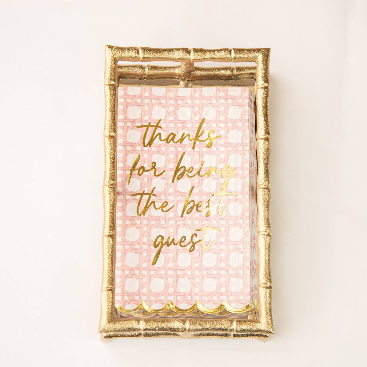 Pink Cane Paper Guest Towel Packs - The Preppy Bunny