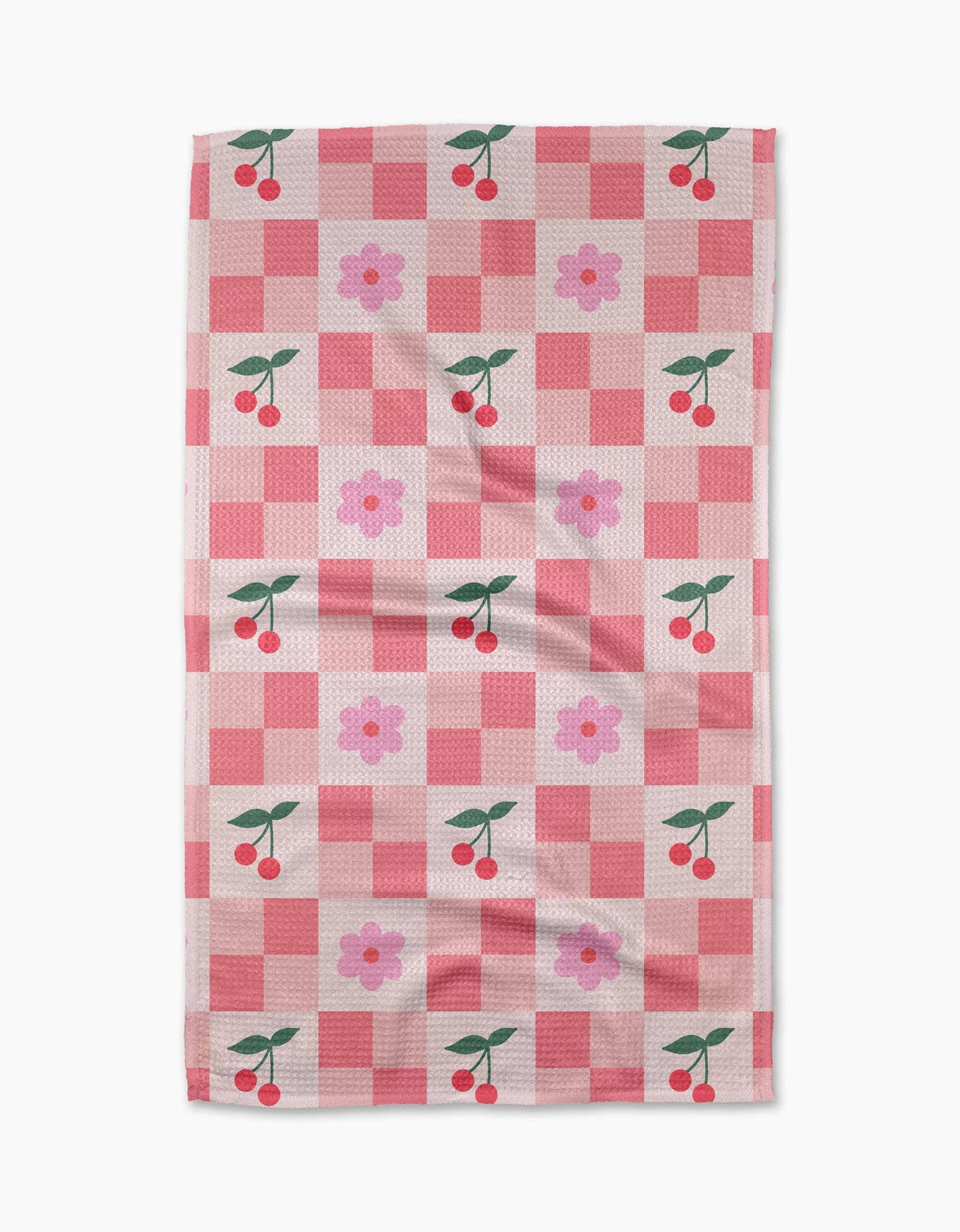 Floral and Cherries Tea Towel by Geometry - The Preppy Bunny