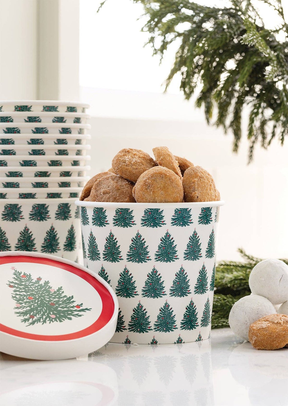 Christmas Tree Pattern Take Out Treat Cups - The Preppy Bunny