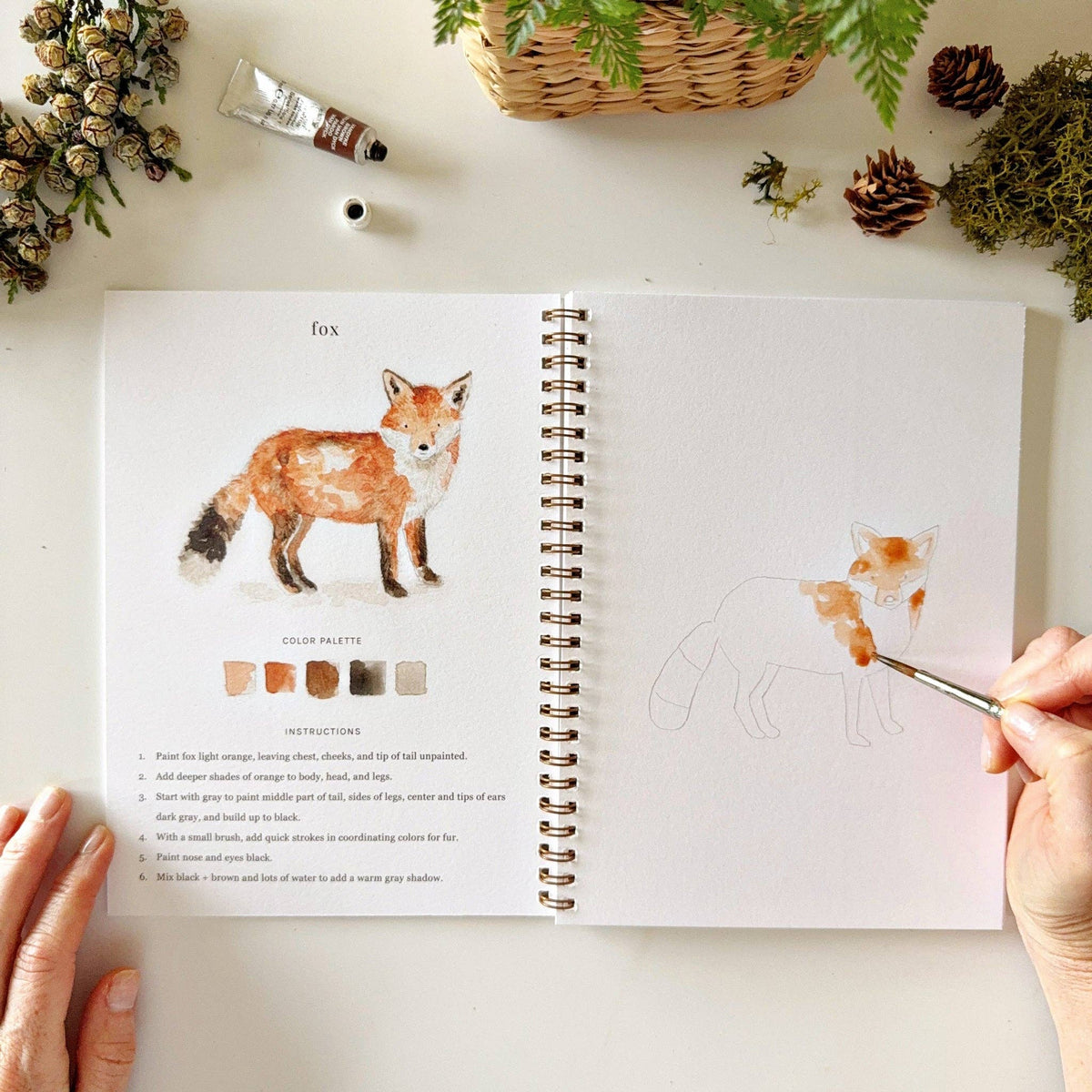 Woodland Watercolor Workbook - The Preppy Bunny
