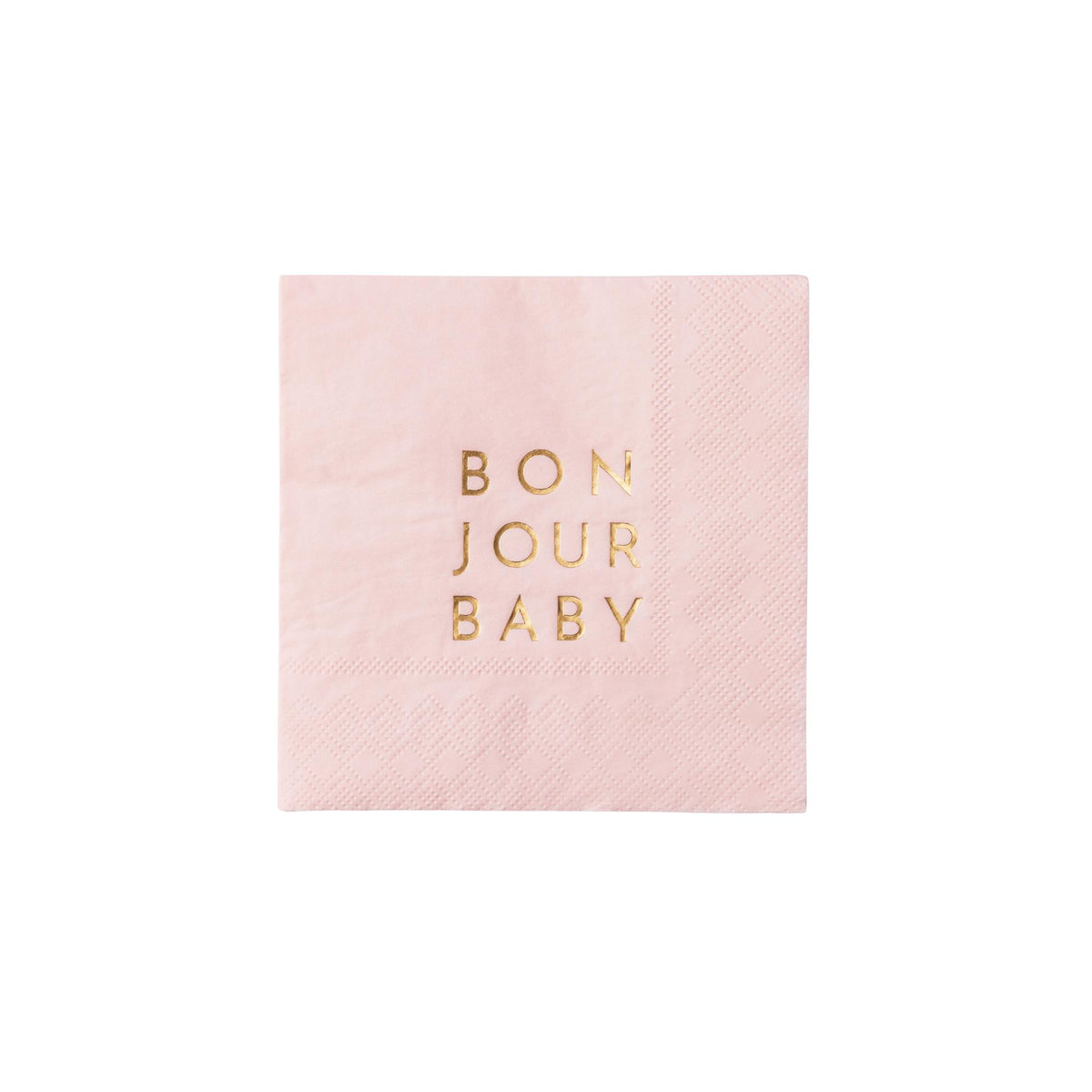 BONJOUR BABY PETAL PINK COCKTAIL NAPKINS