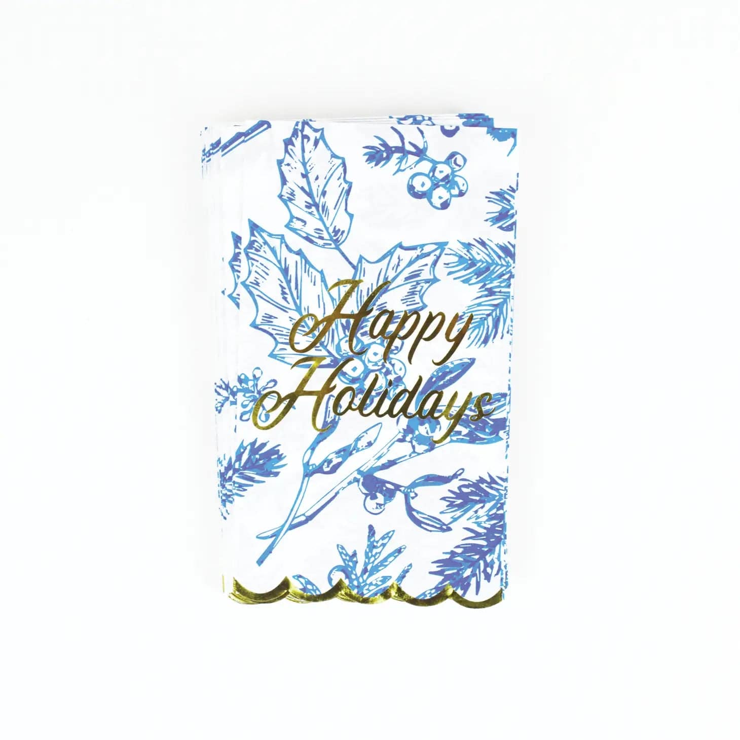 Blue Foliage Paper Guest Towel - The Preppy Bunny