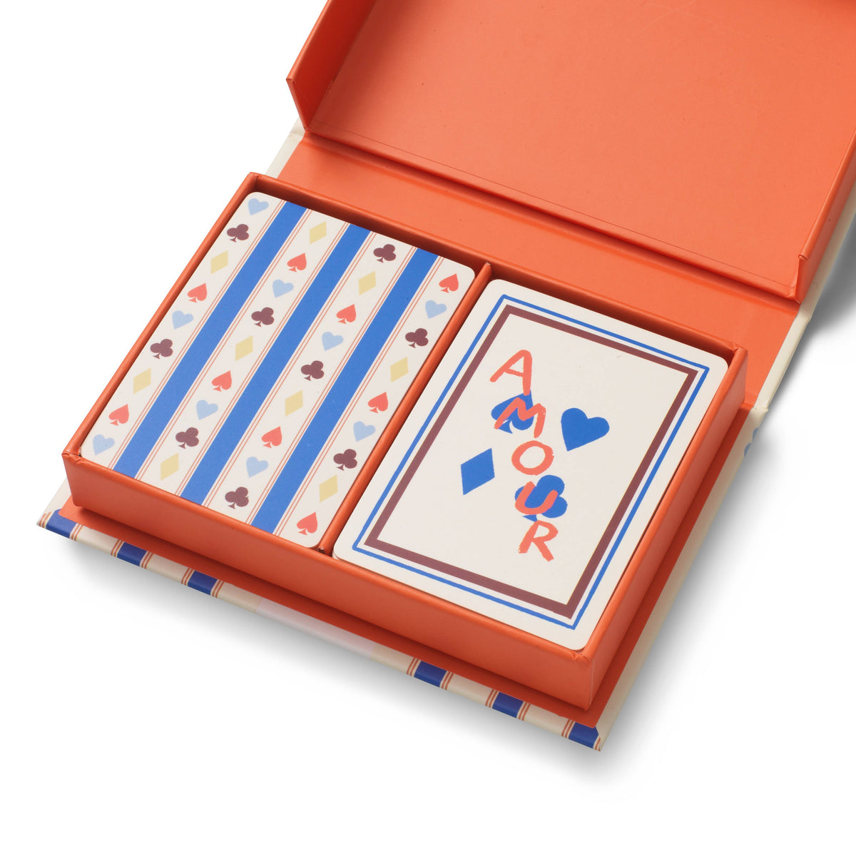 Playing Card Game, Set of 2 - Suits & Stripes
