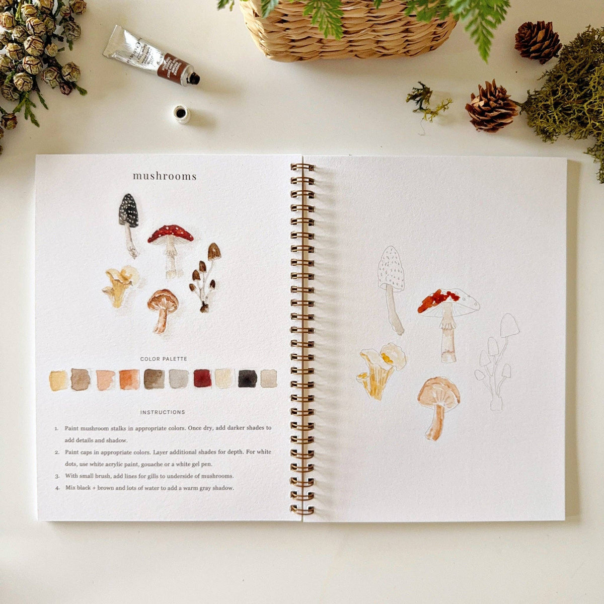 Woodland Watercolor Workbook - The Preppy Bunny