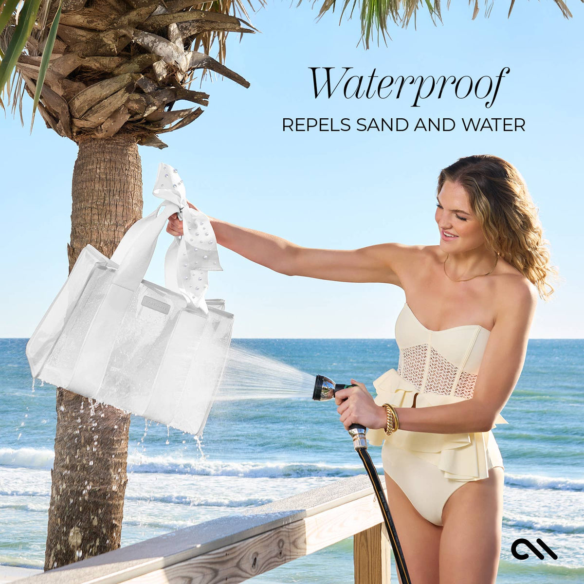 Case-Mate Ivory Pearl Bow Jelly Tote Bag - The Preppy Bunny