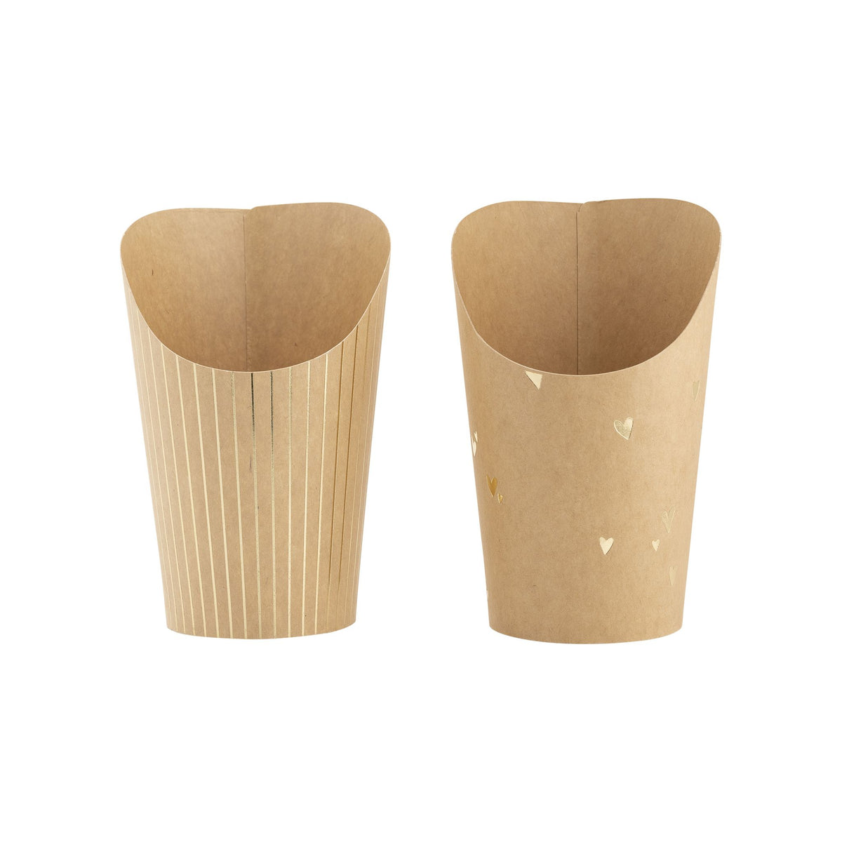 Gold Foil Kraft Dots and Stripes Charcuterie Cups (24ct) - The Preppy Bunny