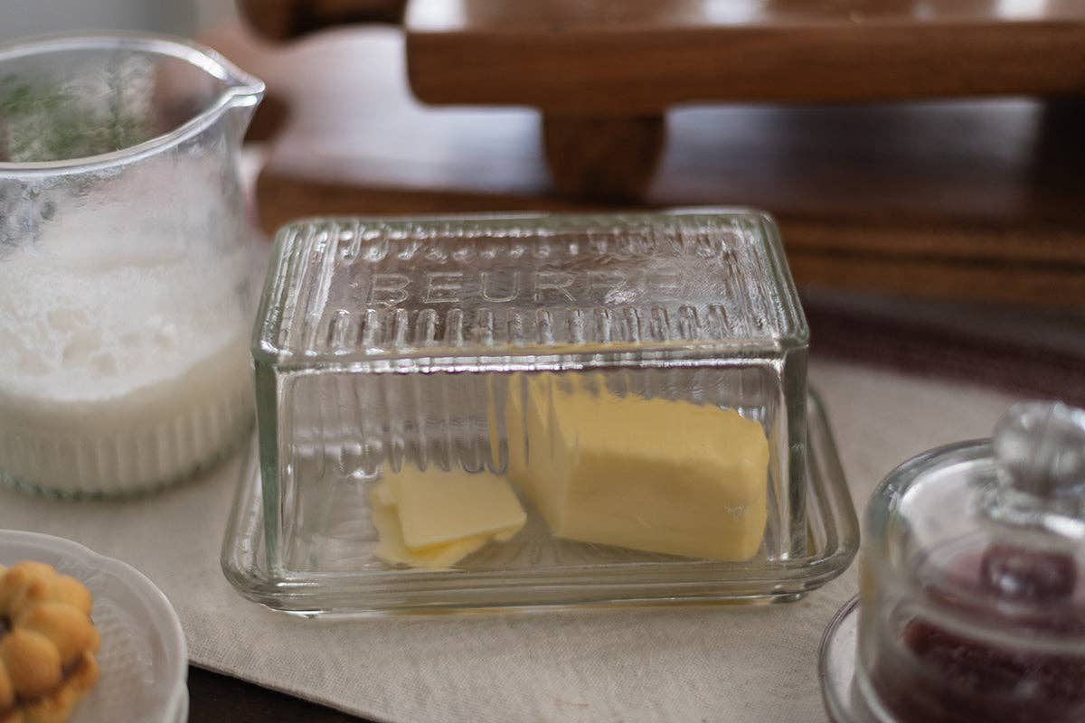 Bistro Glass Butter Dish - The Preppy Bunny