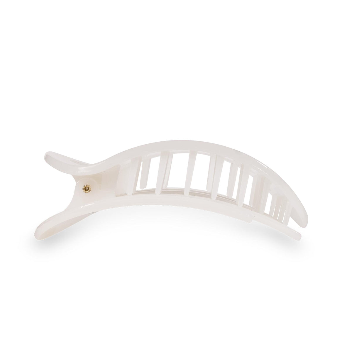 Round Flat Hair Clip | Small | Coconut White