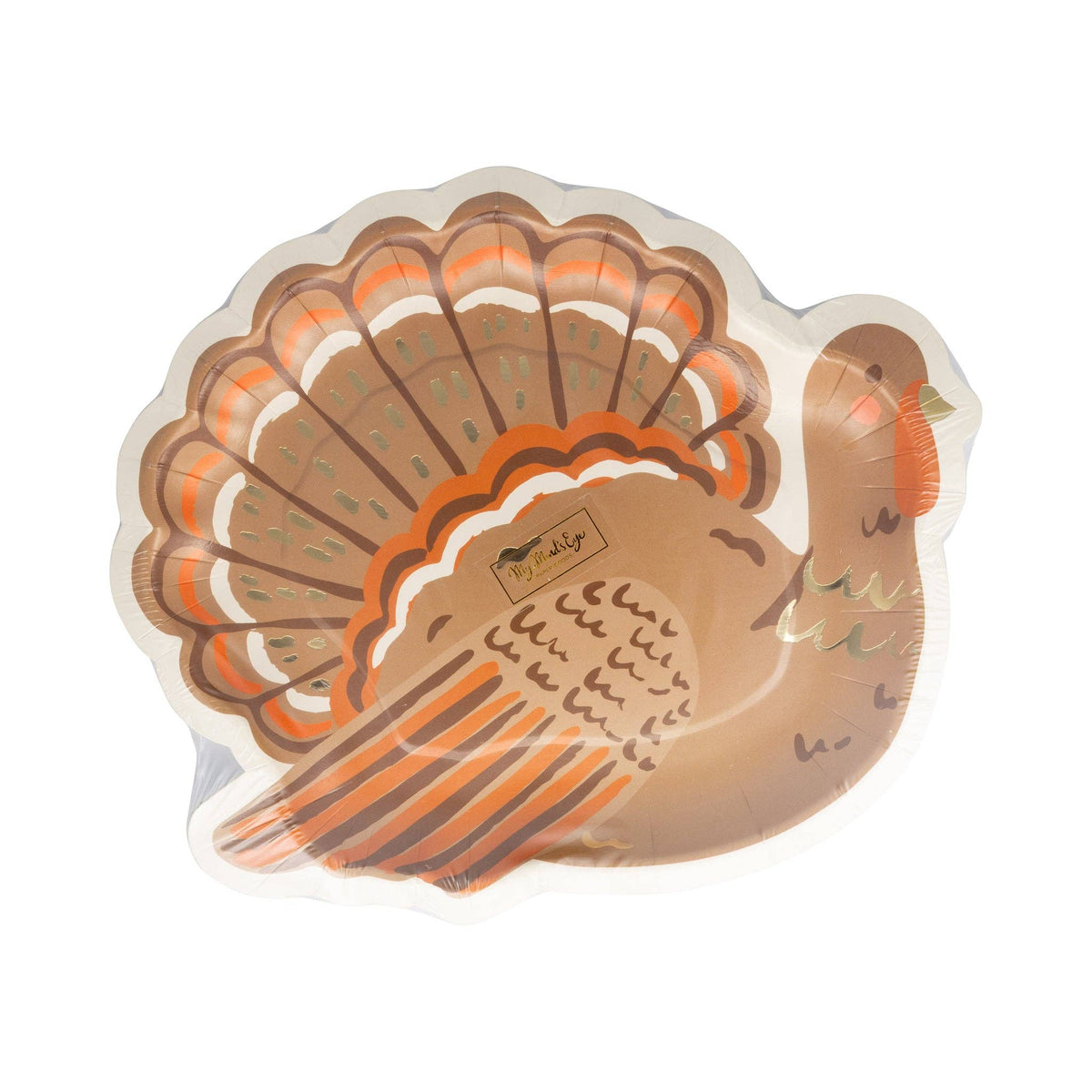 Turkey Shaped Paper Plates - 10&quot; - The Preppy Bunny