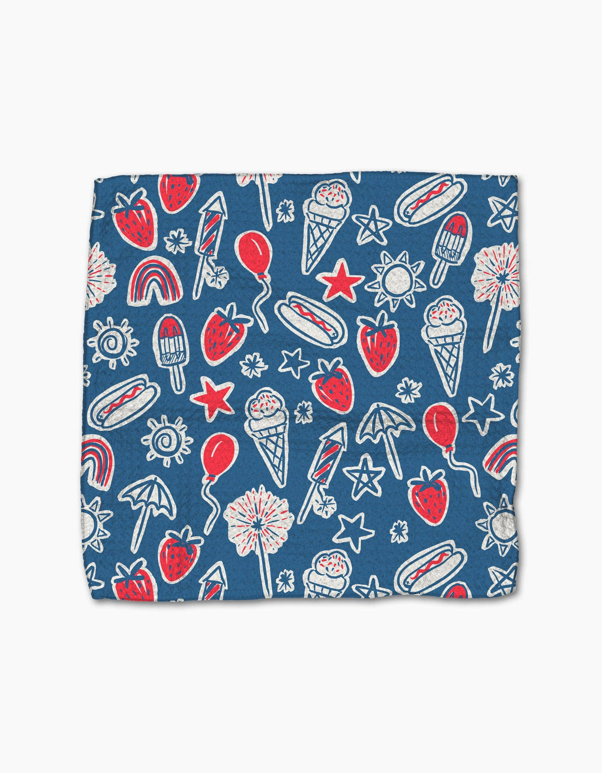 Summer Fun in Blue Dishcloth Set by Geometry - The Preppy Bunny