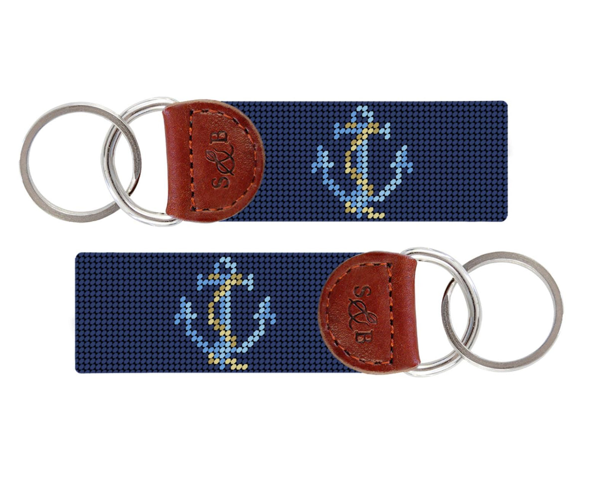 Anchored Needlepoint Key Fob