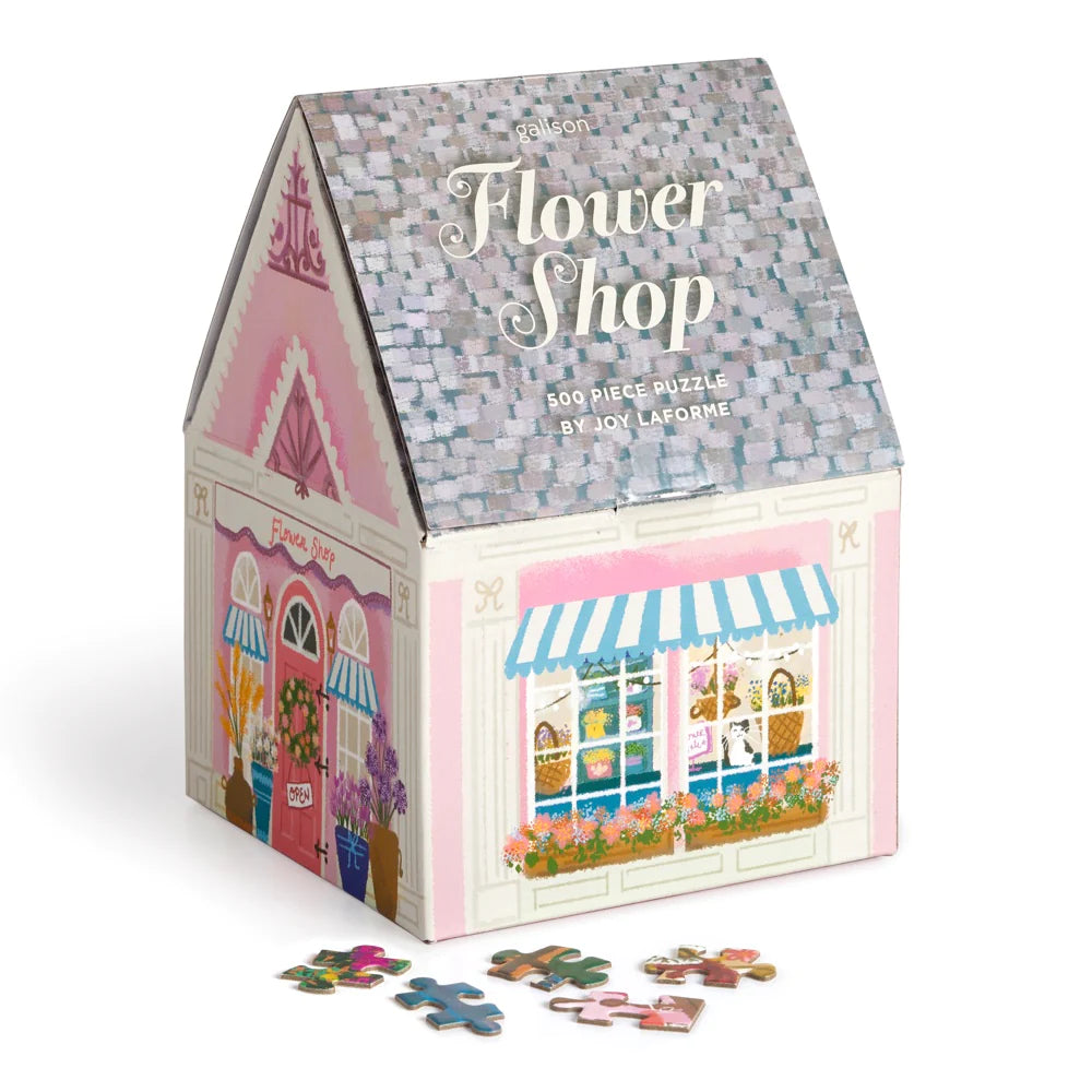 Joy Laforme Flower Shop 500 Piece House Puzzle - The Preppy Bunny
