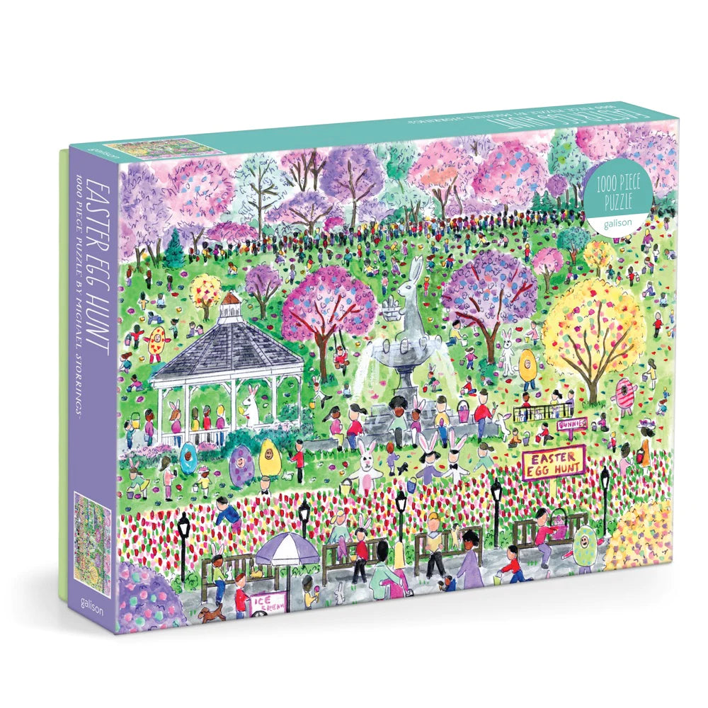 Michael Storrings Easter Egg Hunt 1000 piece Puzzle - The Preppy Bunny