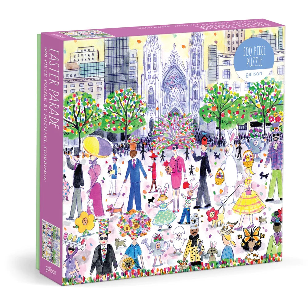 Michael Storrings Easter Parade 500 piece Puzzle - The Preppy Bunny