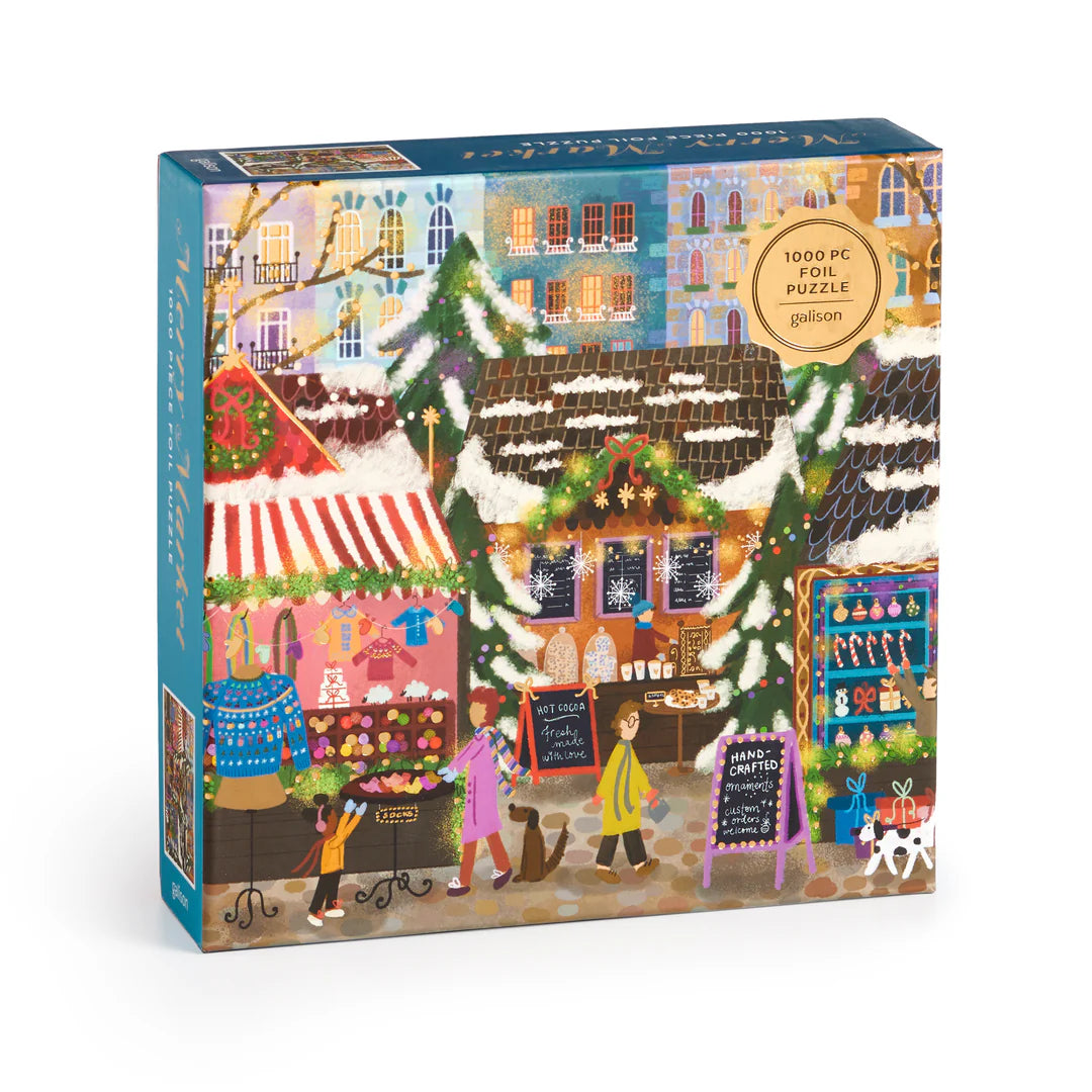 Joy Laforme Merry Market 1000 Piece Foil Puzzle - The Preppy Bunny