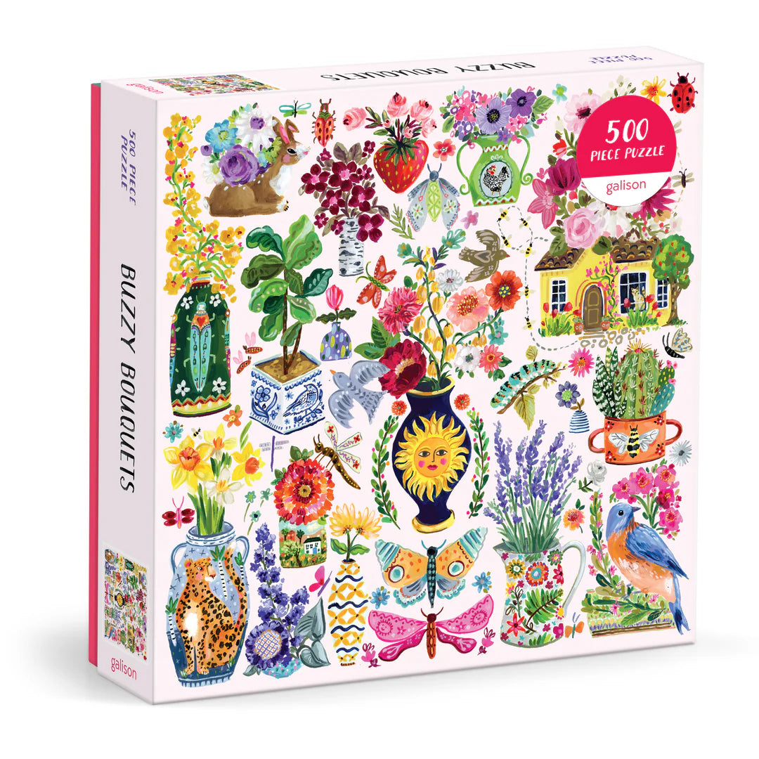 Buzzy Bouquets 500 Piece Puzzle - The Preppy Bunny