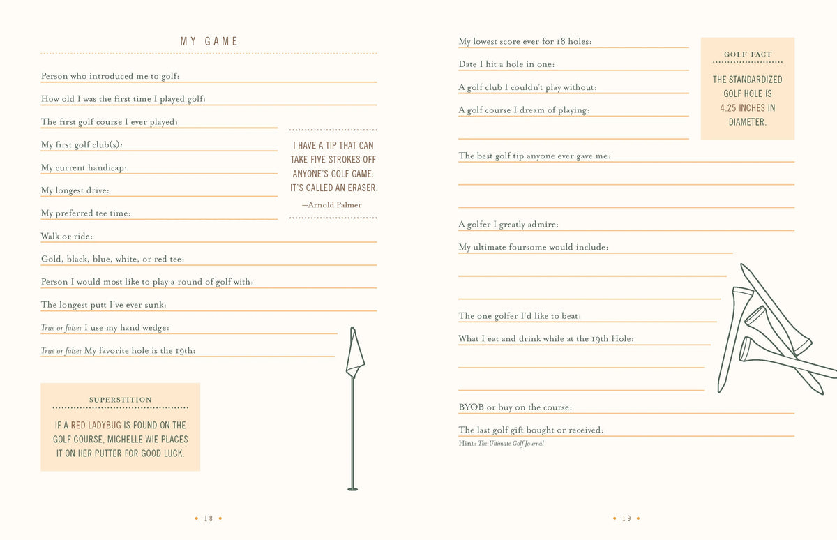 Ultimate Golf Journal - The Preppy Bunny
