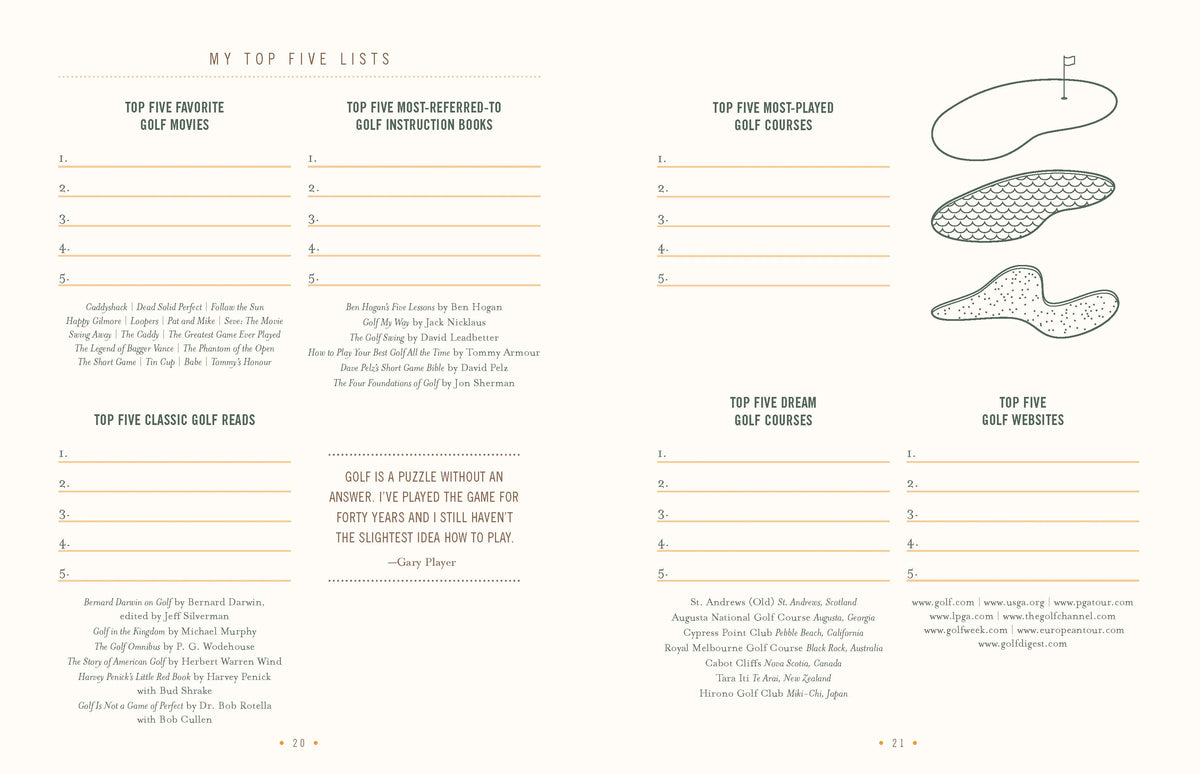 Ultimate Golf Journal - The Preppy Bunny