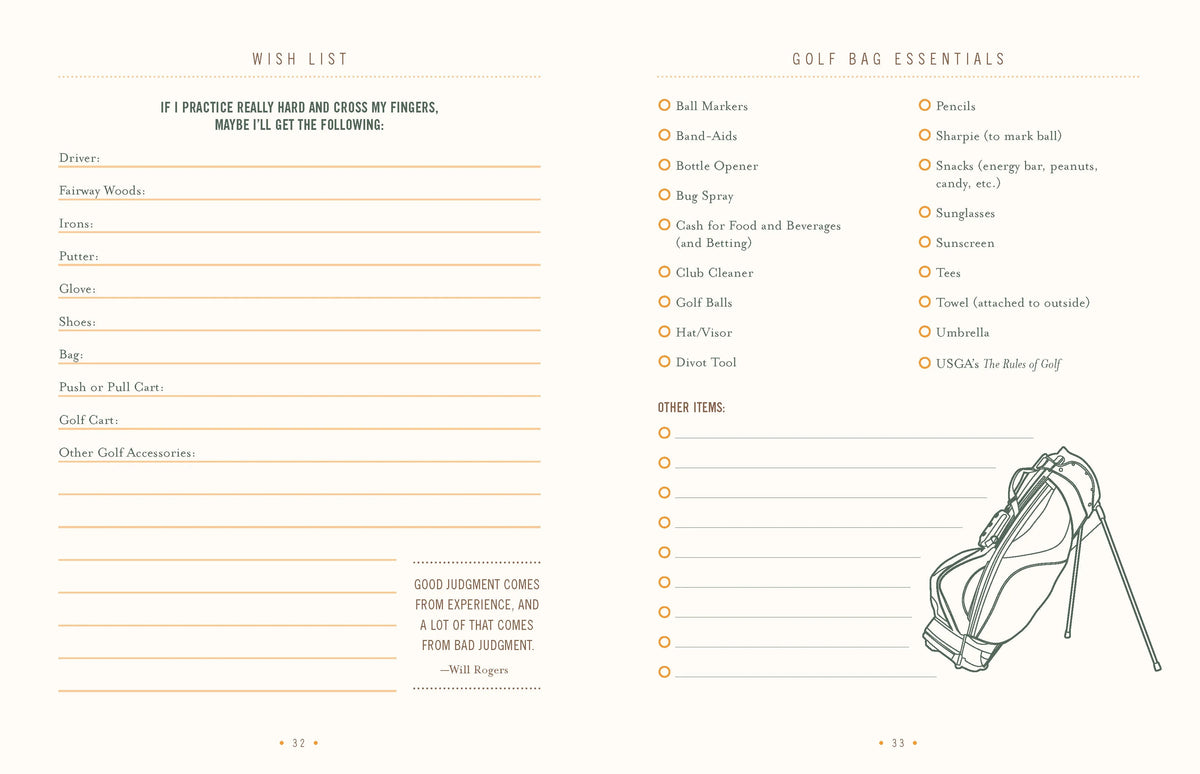 Ultimate Golf Journal - The Preppy Bunny