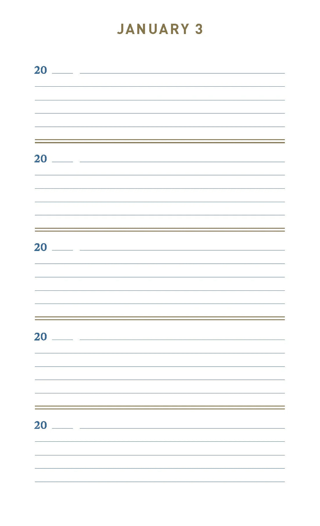 One Line a Day A Five-Year Memory Journal in Denim