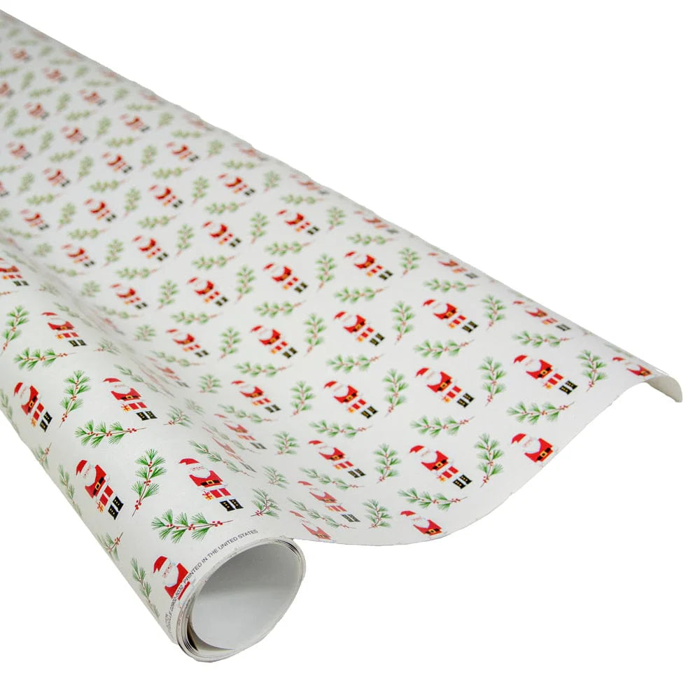 Little Santas Gift Wrap - One 30&quot; X 8&#39; Roll