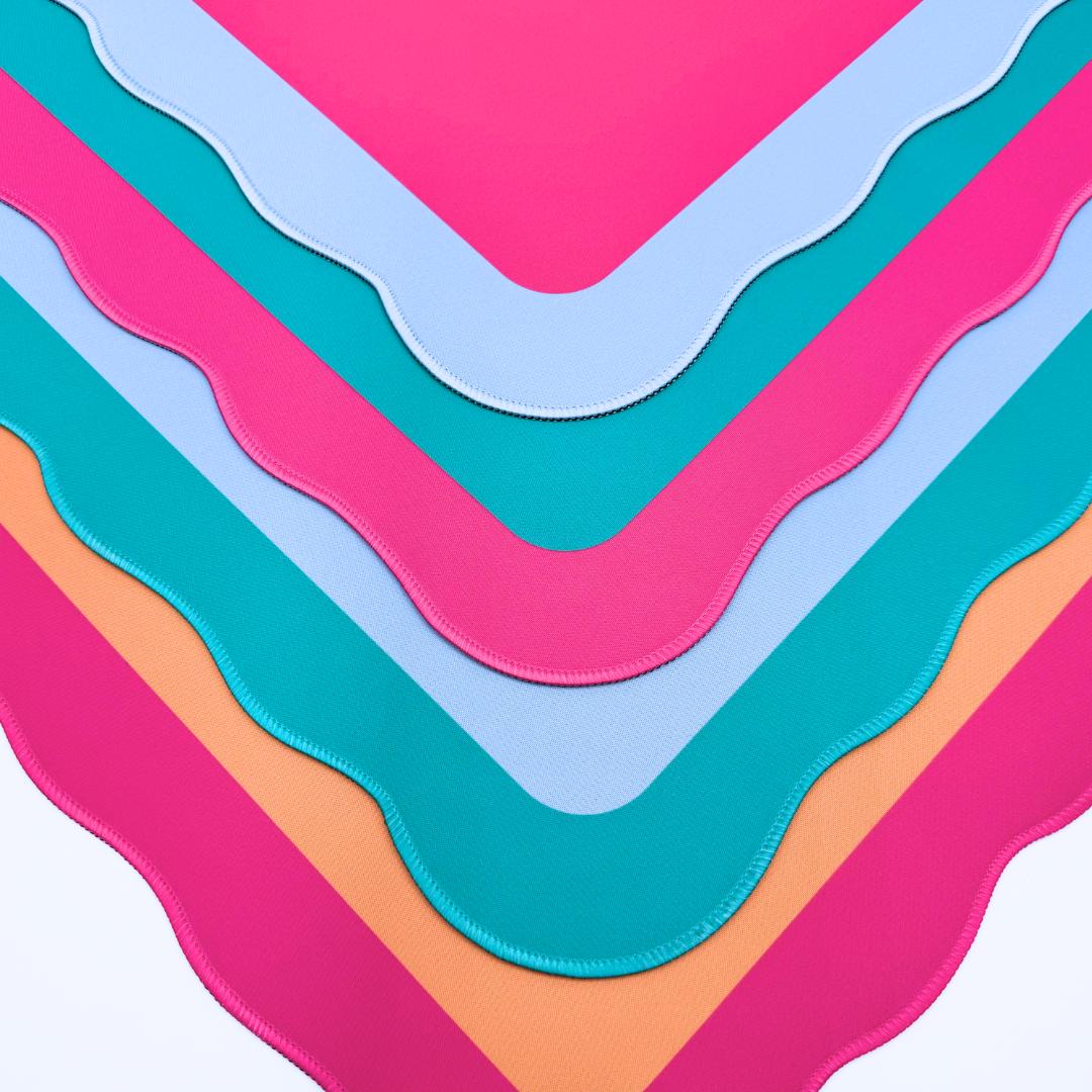 MINI MAHJONG MAT  |  Color Wave  |  21" x 21" - The Preppy Bunny