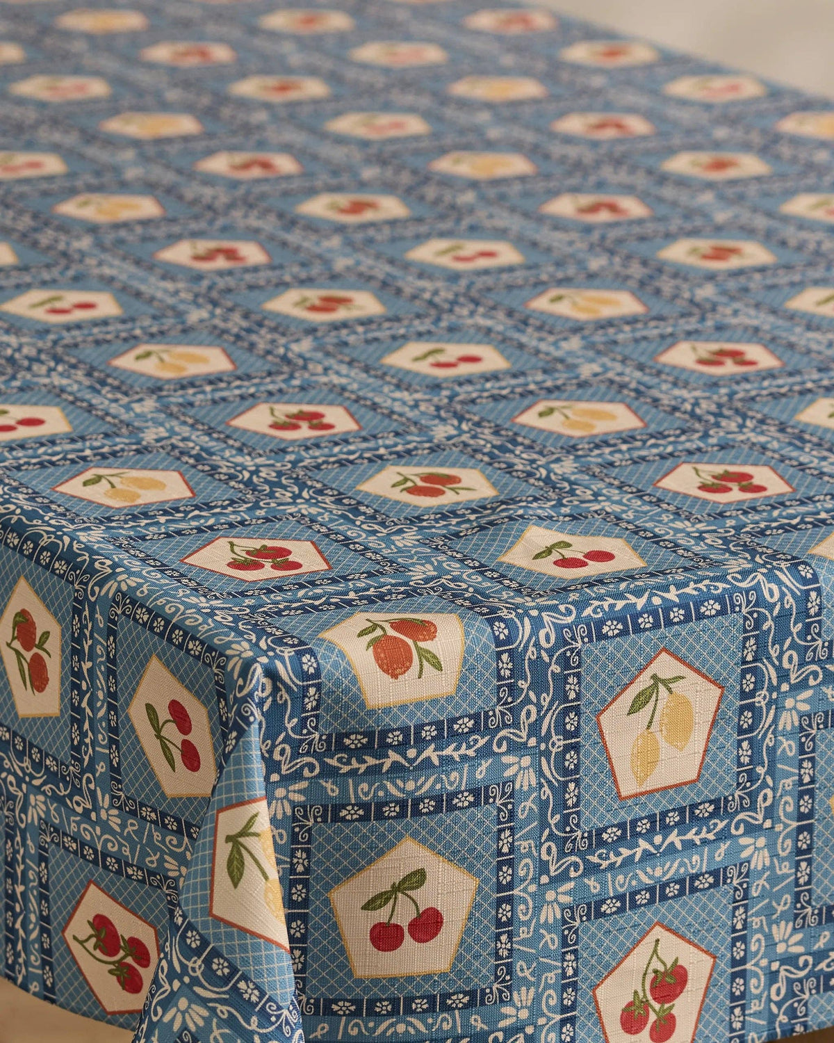 Italian Tiles Tablecloth by Geometry - The Preppy Bunny