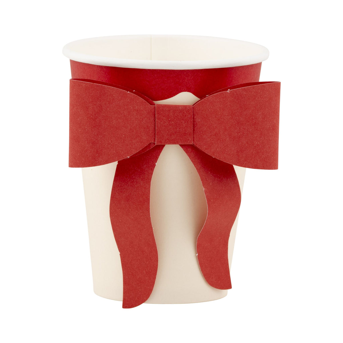 Red and Pink Bow Paper Cups