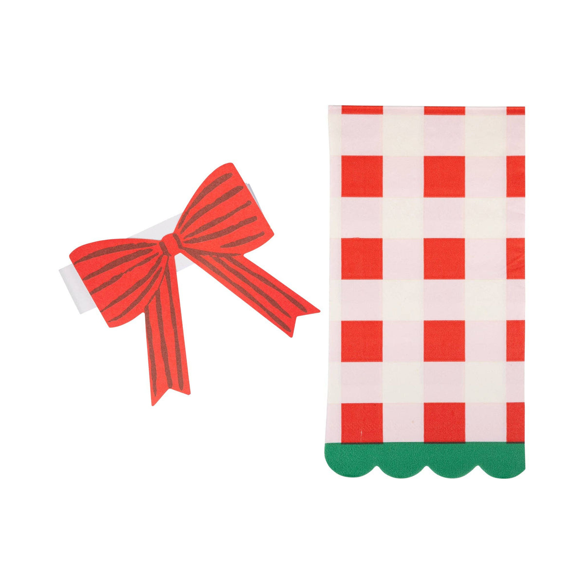 Plaid Paper Napkins with Bow - The Preppy Bunny