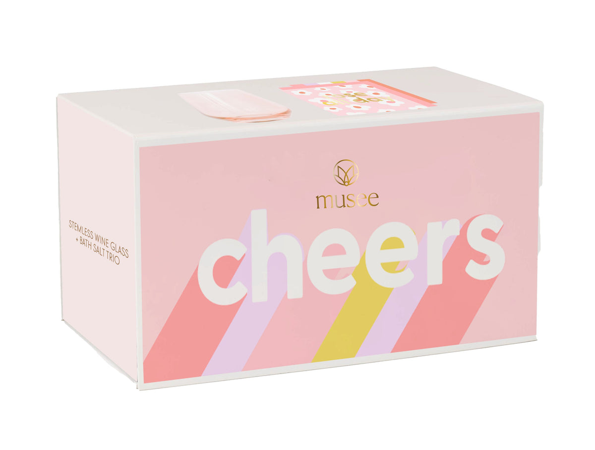 Cheers-Wine Glass + Bath Salts Set - The Preppy Bunny