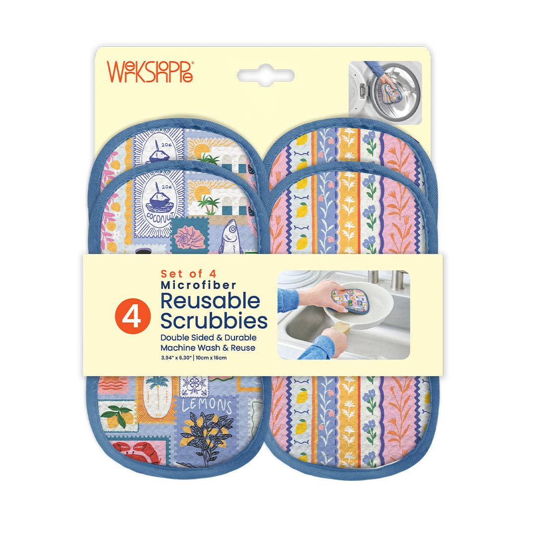 Mediterranean Summer Microfiber Scrubbie Set - The Preppy Bunny