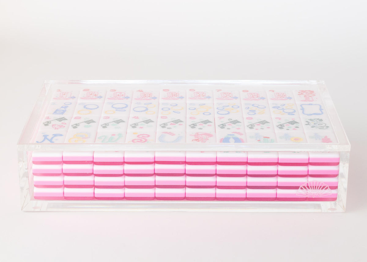 Classic Acrylic Box for Miss Mahjong Tiles - The Preppy Bunny