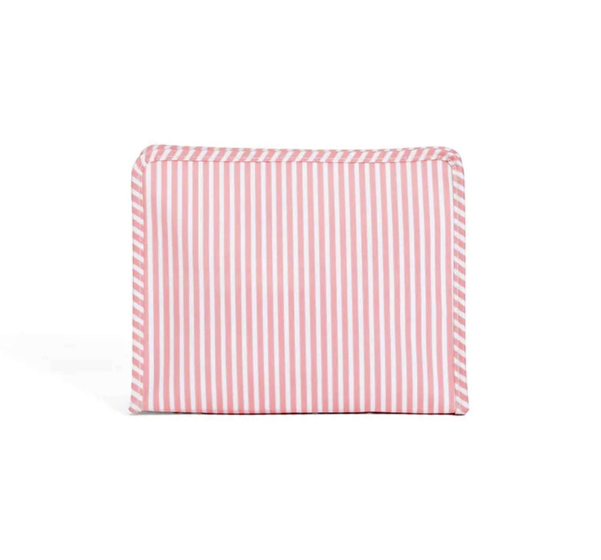 Dusty Rose Stripe Roadie Pouch - 2 sizes available - The Preppy Bunny