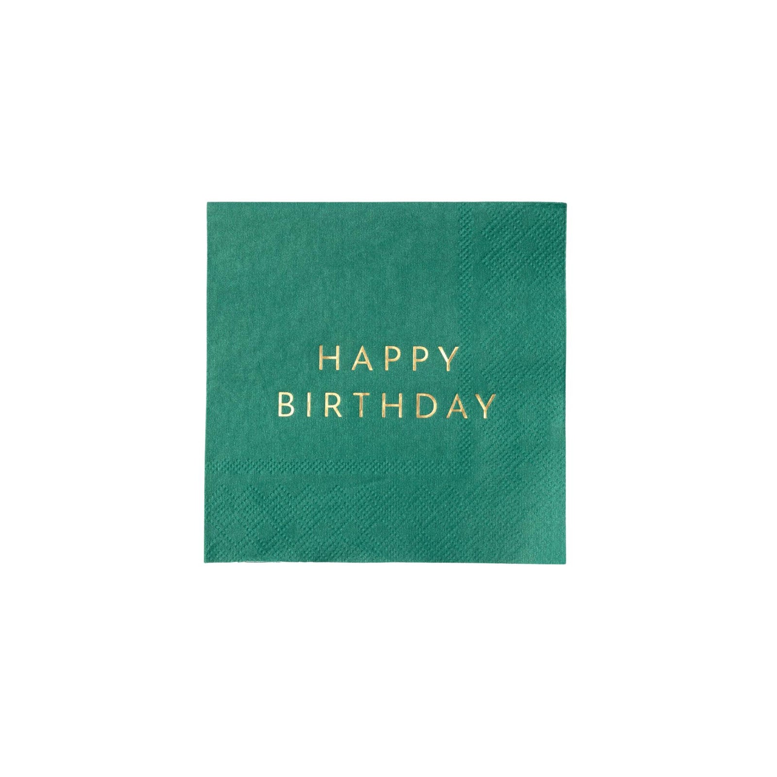 EMERALD GREEN SIGNATURE HAPPY BIRTHDAY COCKTAIL NAPKINS - The Preppy Bunny