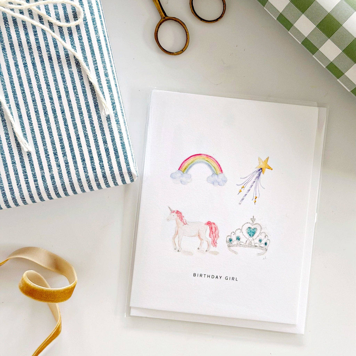 Birthday girl greeting card - The Preppy Bunny
