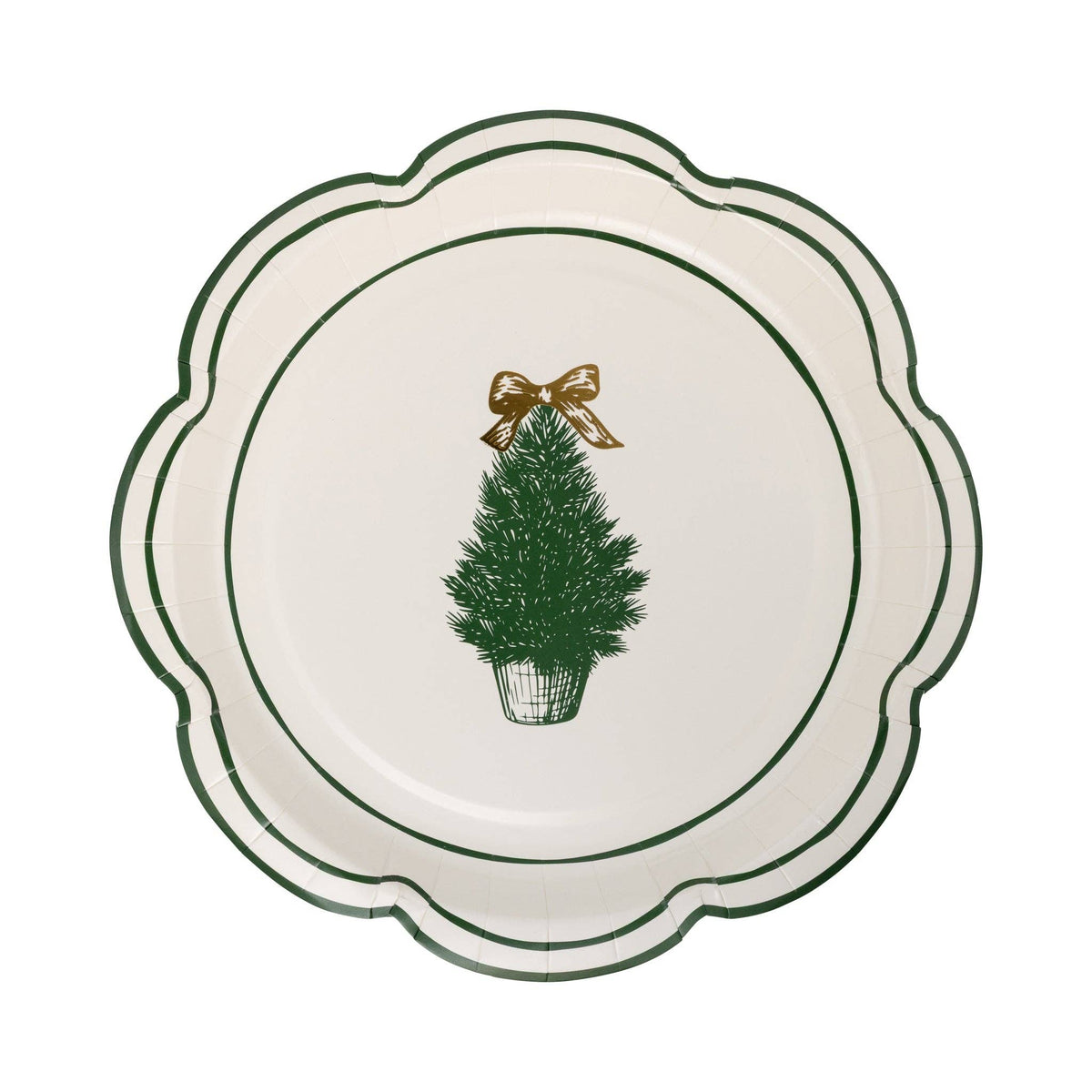 Christmas Lane Paper Plate Set - The Preppy Bunny