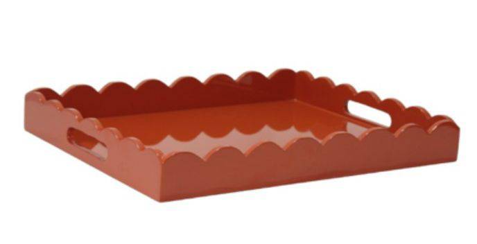 Burnt Orange Scallop Tray - 3 sizes available - The Preppy Bunny