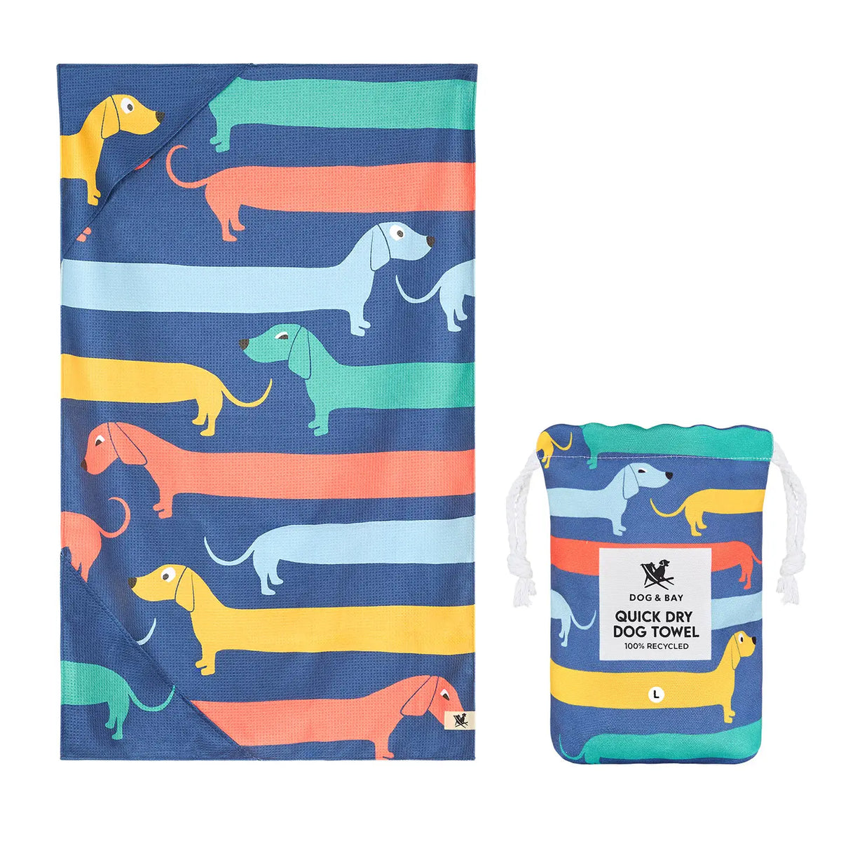 Dock & Bay Large Dog Towel in Go Long - The Preppy Bunny