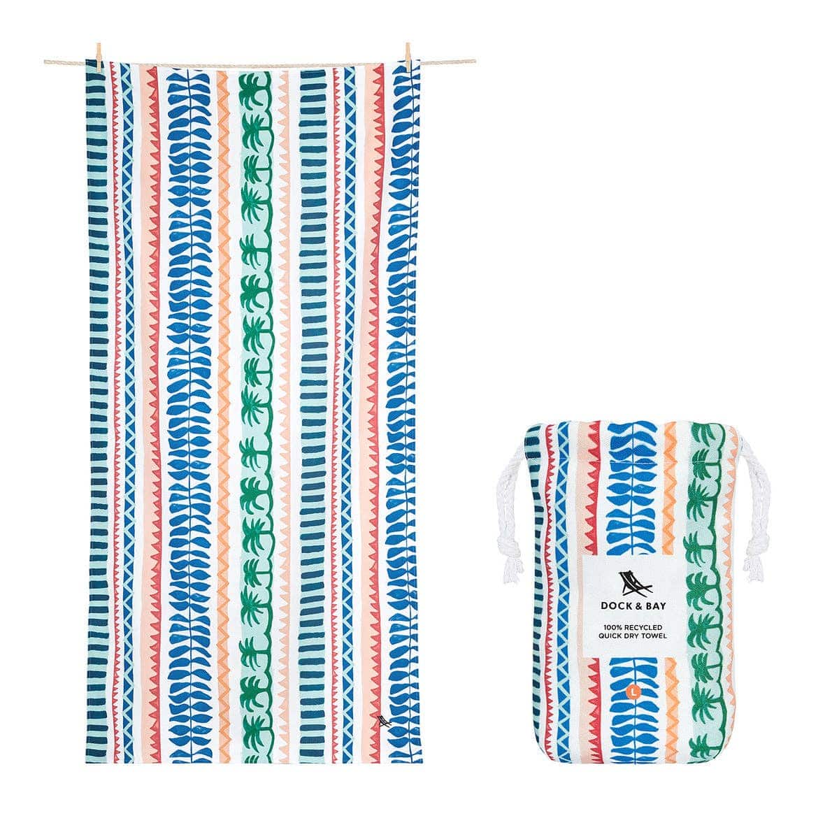 Dock & Bay Quick Dry Towels - Palm Beach - 2 sizes - The Preppy Bunny