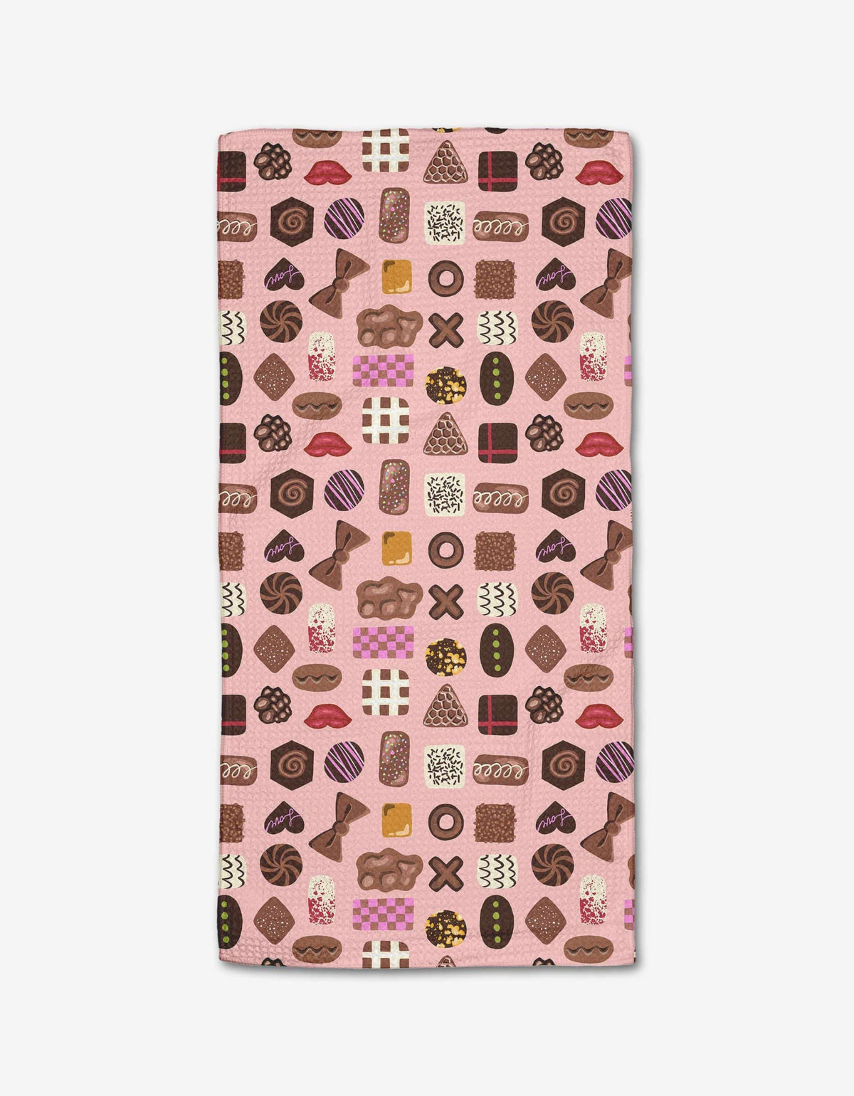 Valentine&#39;s Chocolates Geometry Bar Towel - The Preppy Bunny