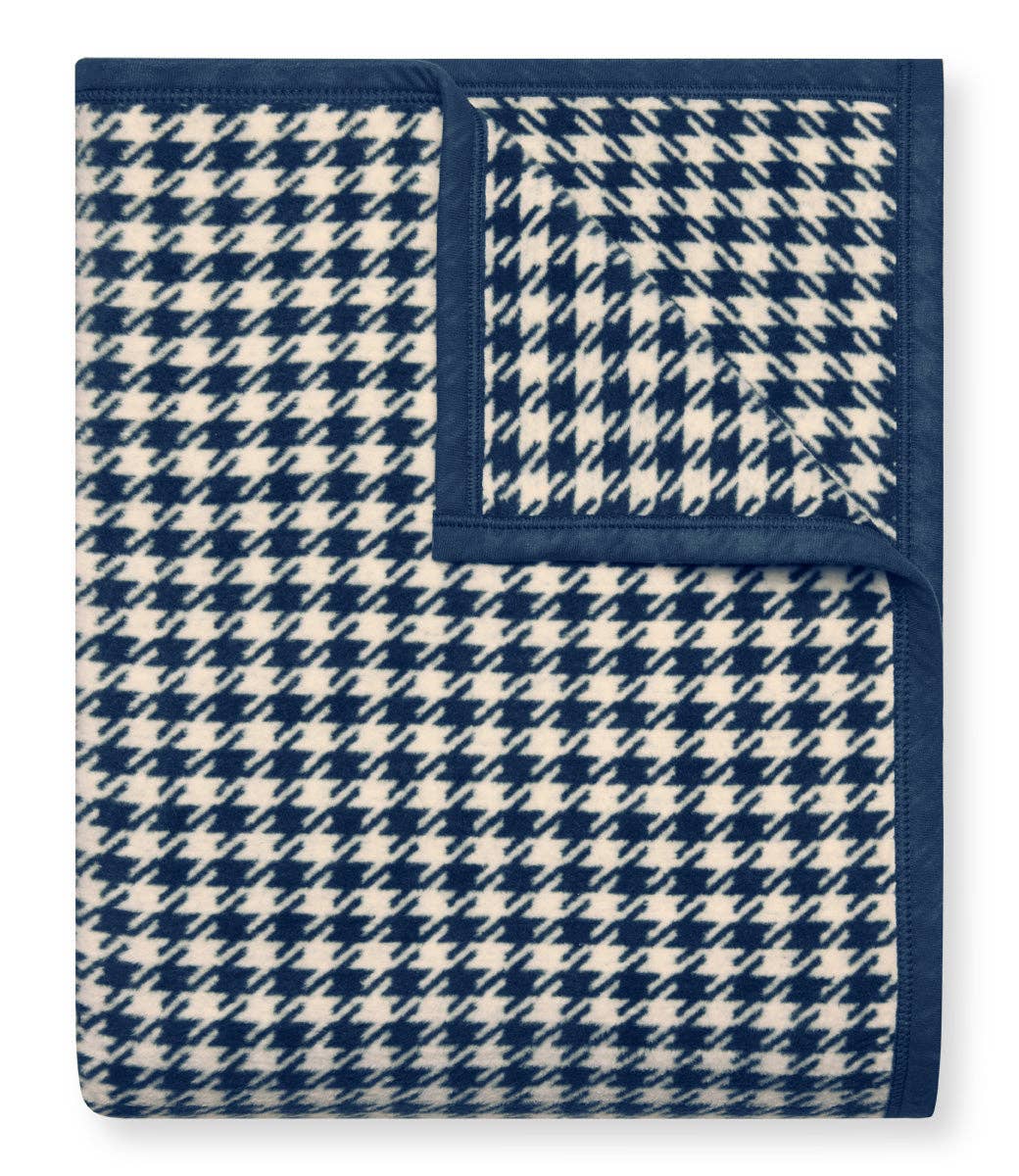 Houndstooth Navy Blanket by ChappyWrap