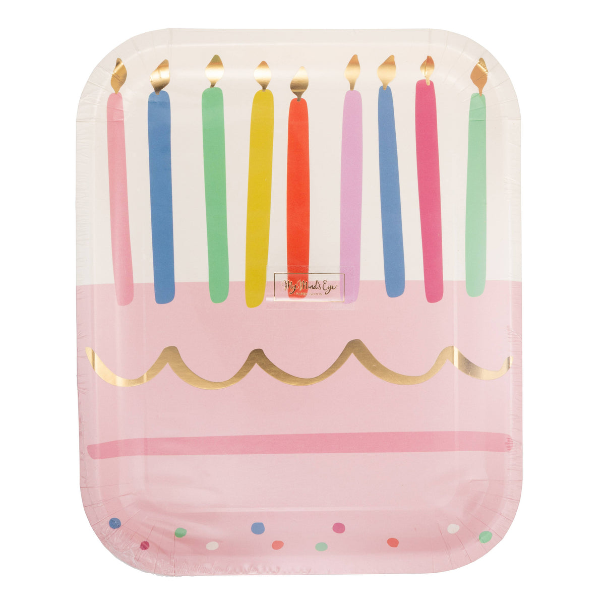Cake & Candles Shaped Paper Plate - The Preppy Bunny