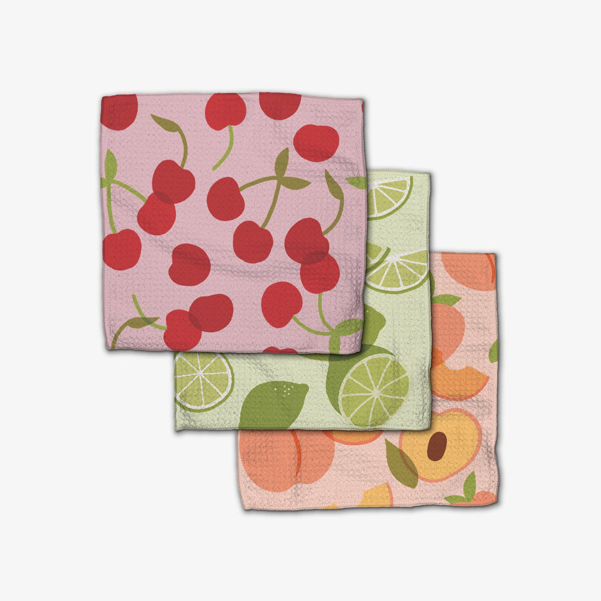 Fruit Fun Geometry Dish Cloths - The Preppy Bunny