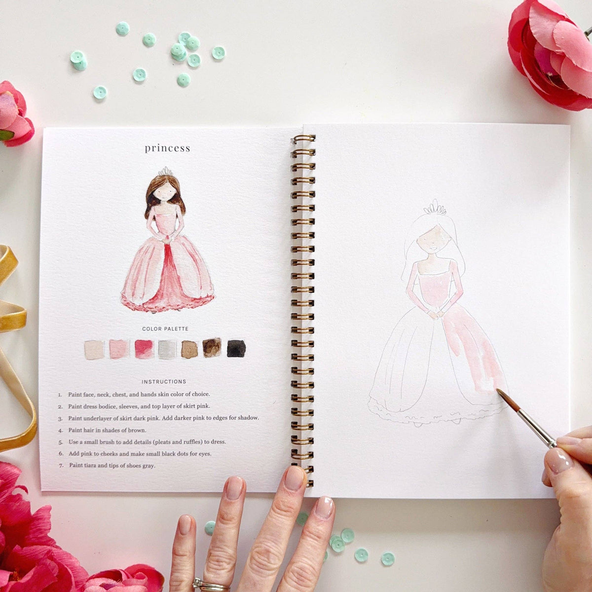 Fairytale watercolor workbook - The Preppy Bunny