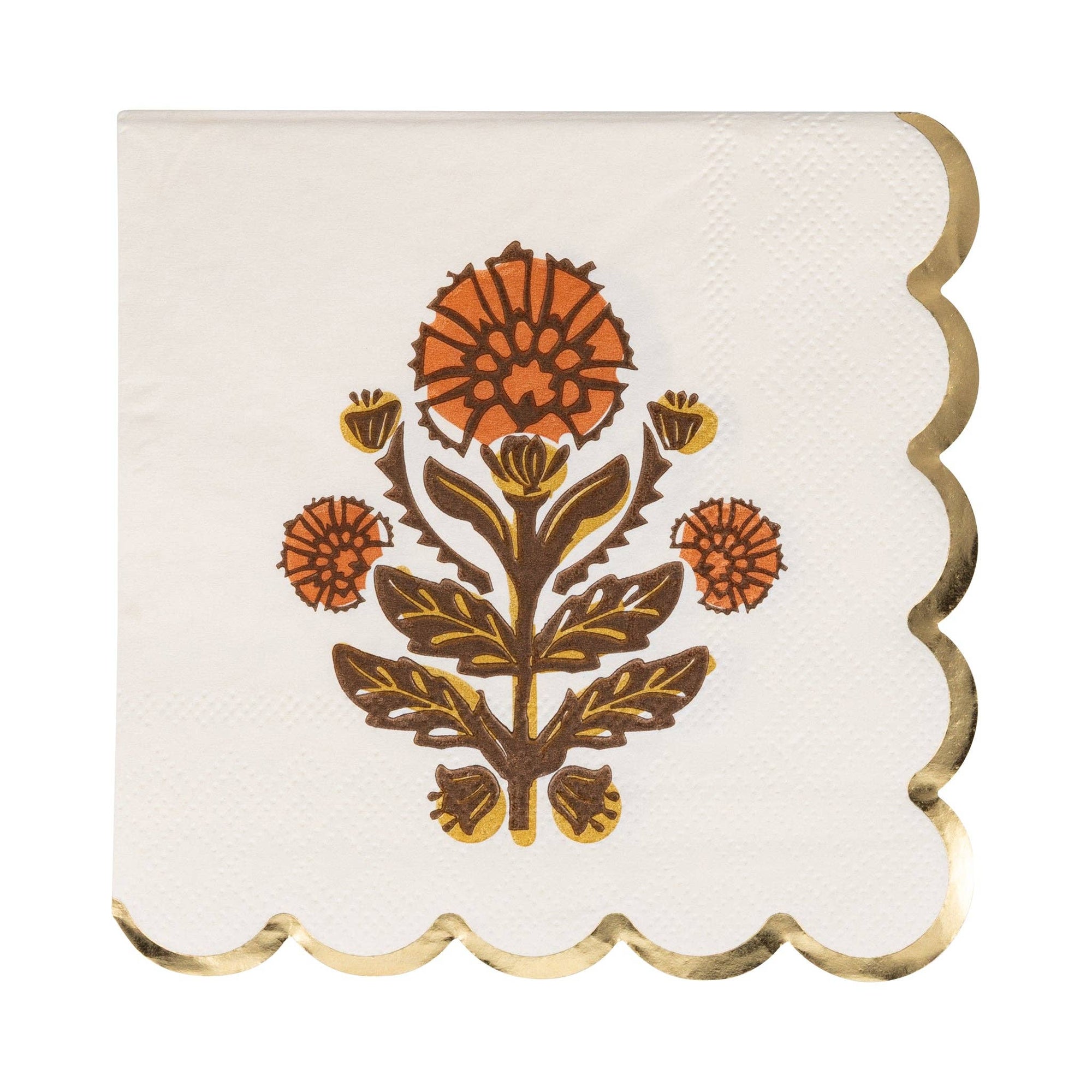 Give Thanks Floral Paper Cocktail Napkins - The Preppy Bunny