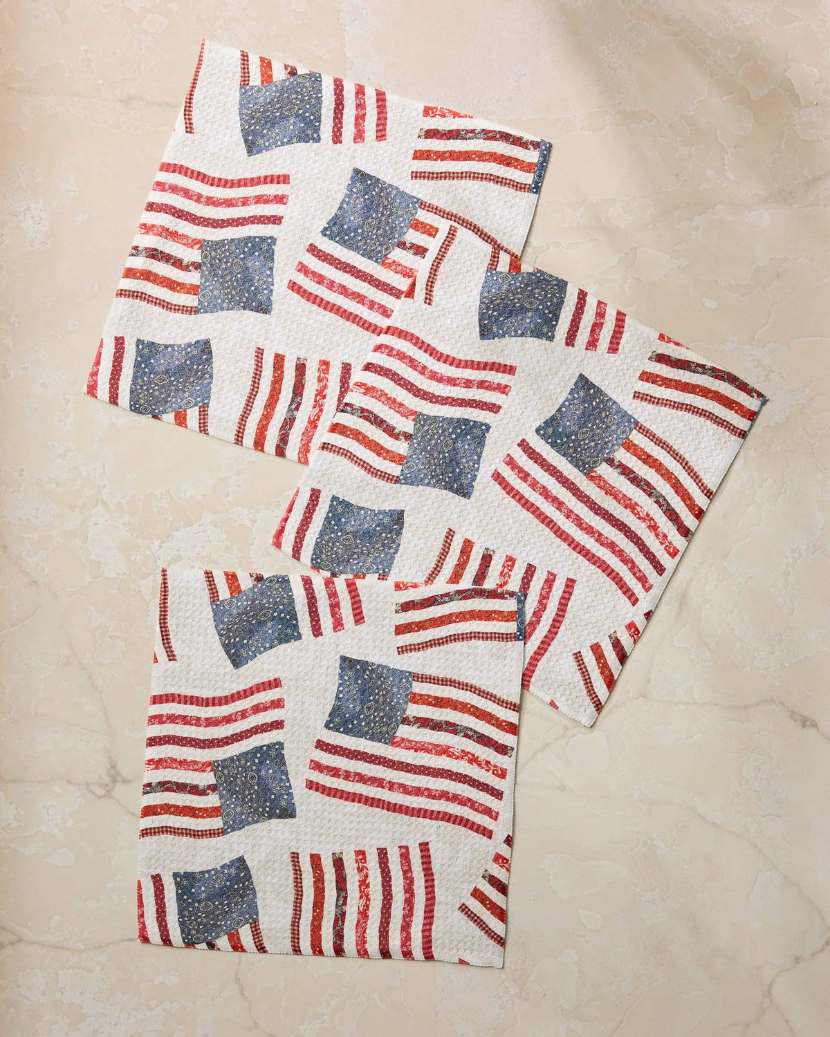 Patchwork Flags Dishcloth Set by Geometry