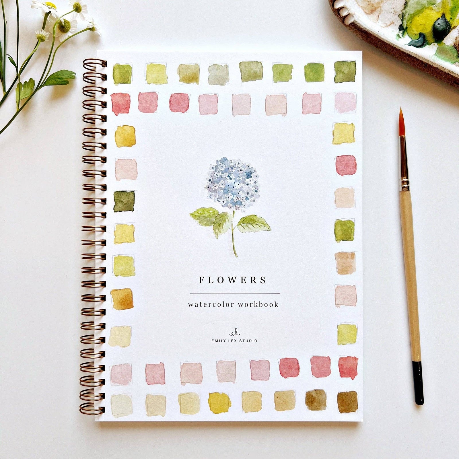 Flowers Watercolor Workbook - The Preppy Bunny