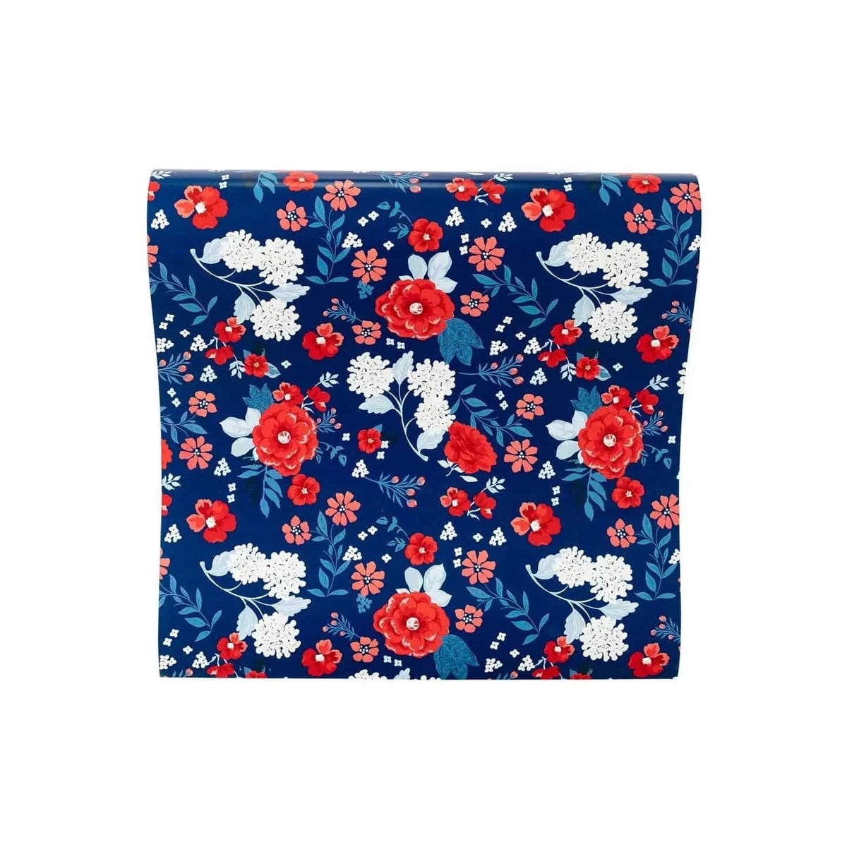 Blue Floral Paper Table Runner - The Preppy Bunny