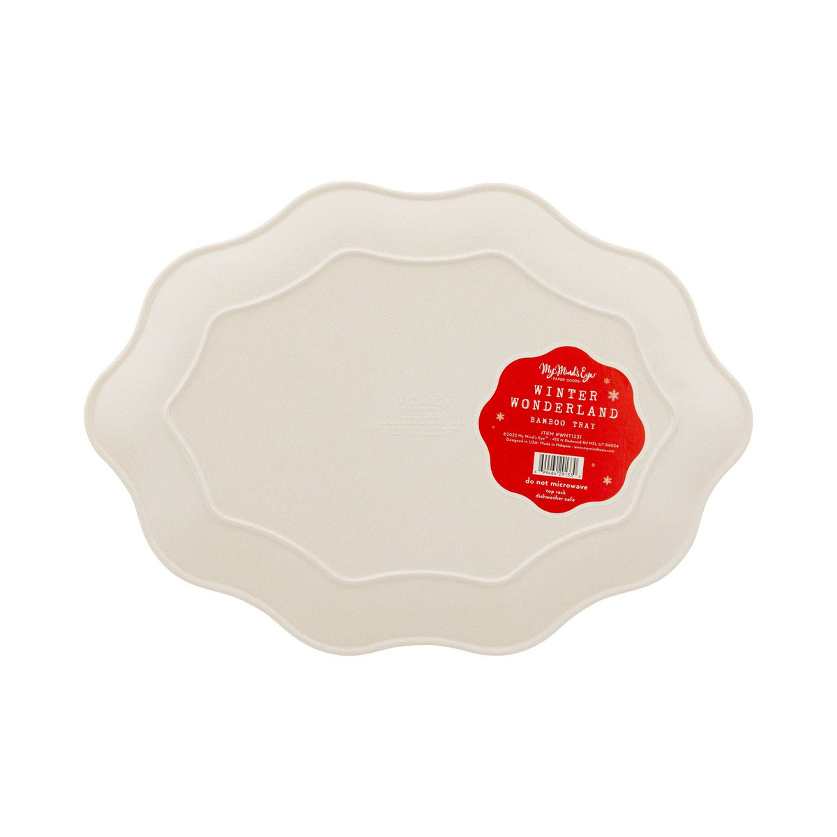Red Vintage Merry Christmas Bamboo Tray - The Preppy Bunny