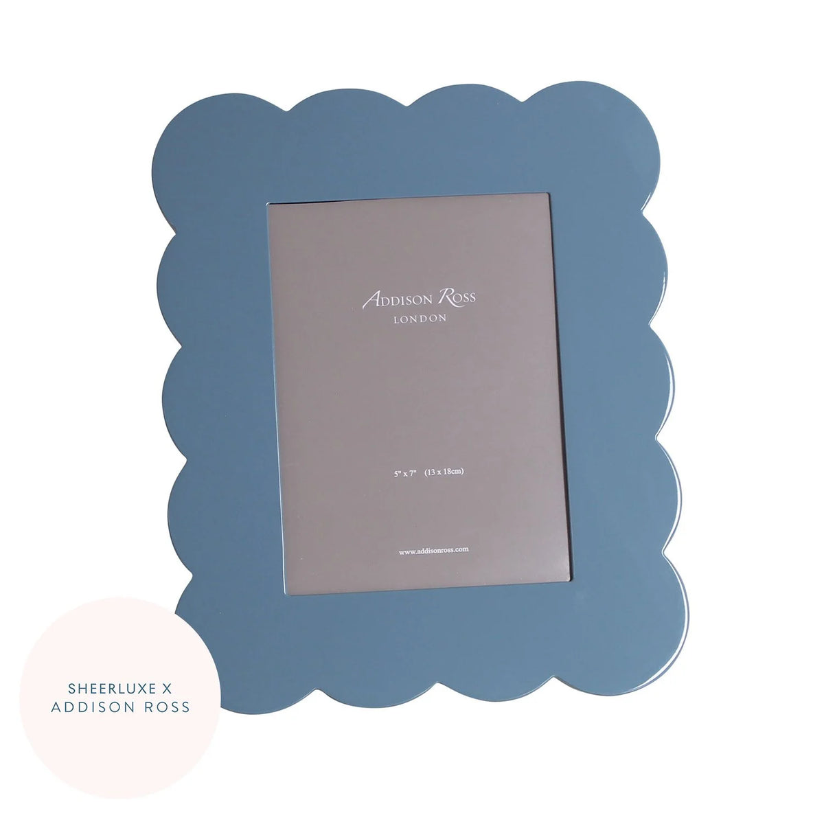 Chambray Blue Lacquered Scallop Photo Frame – Limited Edition - The Preppy Bunny